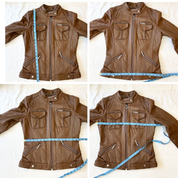 Michael Kors Moto Leather Jacket - Picture 14 of 15